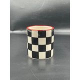 Süsler Çini Ve Seramik Dama Desenli Espresso Bardak / Mug - Anneler Gününe Özel Hediyelik Kupa Bardak - 2 Adet - 150 ml