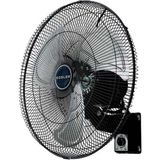 Süsler Duvar Tipi Vantilatör 130 W Güçlü Motor Siyah Renk 50 cm Çapında