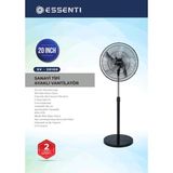 Süsler Essenti EV-20100 Sanayi Tipi Ayaklı Vantilatör - Siyah