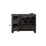 Süsler Kömürlü Soba Siyah Modern Döküm Kuzine Soba Fırınlı Soba Camlı Kuzineli Soba Kömür Odun Sobaı