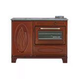 Süsler Majolik Emaye Modern Kovalı Kuzine Soba Alttan Havalı