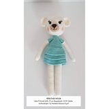 Süslü Kız Ayıcık Uyku Arkadaşı Amigurumi Organik Oyuncak