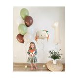 Süslü Tavşan Folyo Balon Zincir Seti Doğum Günü Retro Balon Seti, 1