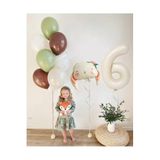 Süslü Tavşan Folyo Balon Zincir Seti Doğum Günü Retro Balon Seti, 9