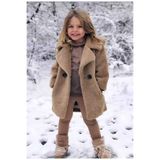 Süslüm Kids Vizon Rengi Astarlı Peluş Kaban