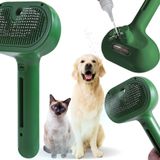susu & wuwu Dökülme için Sprey Kedi Fırçası - Kedi/Köpek Buhar Fırçası, Kedi Banyo Fırçası, Pet Buhar Fırçası, Su ile Kedi Fırçası - Pet Sprey Saç Tarağı, Buharlı Pişiricili Kedi Saç Fırçası (Noel Yeşili)