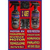 Susuz Motor Temizleme Sıvısı 500 Ml + Motor Koruma Parlatma 500 Ml 2 Lı Set
