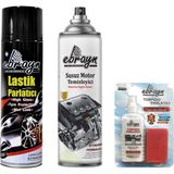 Susuz Motor Temizleyici + Lastik Parlatıcı + Torpido Parlatıcı Süt Silikon Set Ebrayn - 3 Parça