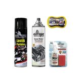 Susuz Motor Temizleyici + Lastik Parlatıcı + Torpido Parlatıcı Süt Silikon + Sünger Ebrayn - 4 Parça