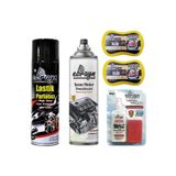 Susuz Motor Temizleyici + Lastik Parlatıcı + Torpido Parlatıcı Süt Silikon + Sünger Ebrayn - 5 Parça