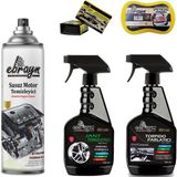 Susuz Motor Temizleyici+Jant Temizleyici+Torpido Parlatıcı +2AD Göğüs Parlatıcı+Sünger Ebrayn-6parça