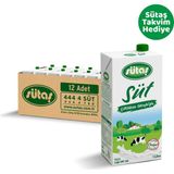 Sütaş Doğal %2,5 Yağlı Süt 1 lt x 12 Adet Aile İçin Uygun Besin Değeri