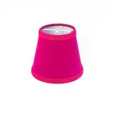 Sutaşı İşlemeli Mini Boy Maşalı Avize Abajur Başlığı Mum ampul üstüne takılır 14cm (Fuşya)