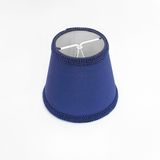 Sutaşı İşlemeli Mini Boy Maşalı Avize Abajur Başlığı Mum ampul üstüne takılır 14cm (Mavi)