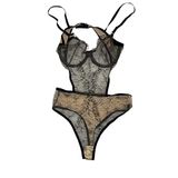 Sutjen Transparan Dantelli Bodysuit - Şık, Rahat ve Seksi İç Giyim -Pembe, Turkuaz, Sarı, Siyah, Bordo ve Ekru Kadınlar İçin Özel Tasarım (Siyah, 85)