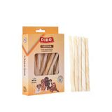 Sütlü Beyaz Burgu Çubuk Çiğneme Kemiği Köpek Ödülü 100 Gr 12 Cm