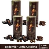 Sütlü Çikolata Kaplı Bademli Hurma 200 gr x 4 Adet - 800 gr
