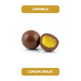 Sütlü Çikolata Kaplı Limon Aromalı Lokum Draje