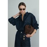 Suud Collection 88 Oversize Denim Gömlek, 38, 418136726, Mavi, Kadın