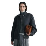 Suud Collection Alder Kaşe Bomber Ceket, 36, 418136812, Füme, Kadın