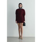 Suud Collection Bordo Lucy Triko Mini Etek - 38