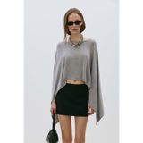 Suud Collection Gri Rae Penye Pelerin
