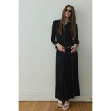 SUUD Collection Kate Dökümlü Uzun Etek, 40, 418136926, Siyah, Kadın