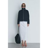Suud Collection Lacivert Nora Fermuarlı Gabardin Ceket - 42