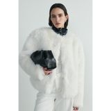 Suud Collection Lexi Suni Kürk Ceket, 40, 418136784, Ekru, Kadın