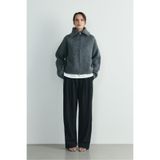 SUUD Collection Lina Pileli Çizgili Pantolon, 42, 418136770, Siyah, Kadın