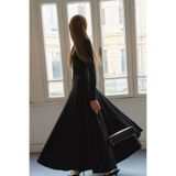 SUUD Collection Rey Dökümlü Kloş Elbise, 36, 418136940, Siyah, Kadın
