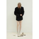 Suud Collection Siyah Gina Kaşe Blazer Ceket - 38