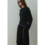 Suud Collection Siyah Sophia Yarasa Kol Bluz