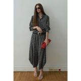 SUUD Collection Slone Ekose Şalvar Pantolon, 42, 418136954, Füme, Kadın