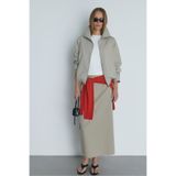 Suud Collection Taş Nora Fermuarlı Gabardin Ceket