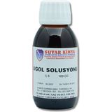 Suvar Kimya Lugol Çözeltisi %5 100 ml Amber Cam Şişede Antiseptik Kullanıma Uygun