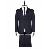Süvari 6 Drop Slim Fit Lacivert Yeleksiz Düz Takım Elbise