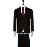 Süvari 6 Drop Slim Fit Siyah Yelekli Düz Takım Elbise Erkek 54 Beden Dar Kalıp Modern Şıklık