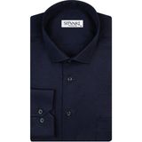Süvari Armür Desenli Siyah Erkek Gömlek - 2XL - Lacivert