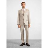 Süvari Bej Erkek Regular Fit Takım Elbise STK1007000004 - 56