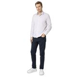Süvari Bej Slim Fit Armürlü Klasik Yaka Gömlek, L