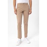Süvari Bej Slim Fit Armürlü Pantolon, 42