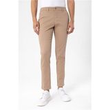 Süvari Bej Slim Fit Armürlü Pantolon, 50