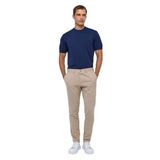 Süvari Bej Slim Fit Desenli Kumaş Pantolon, 42