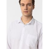 Süvari Beyaz Erkek Regular Fit Armürlü Gömlek GM2006400344