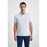 Süvari Beyaz Regular Düz Baskısız Pike Fermuarlı Polo Yaka Nefes Alabilen Tişört Ts1014000472-bey