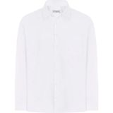 Süvari Beyaz Regular Klasik Yaka Düz Pike Torba Cep Manşetli Kısa Kollu Casual Gömlek - 4XL
