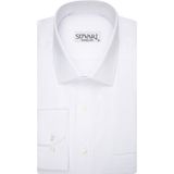 Süvari Bol Kesim Armür Desenli Beyaz Erkek Gömlek - 2XL