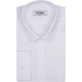 Süvari Bol Kesim Armürlü Beyaz Erkek Gömlek - 2XL