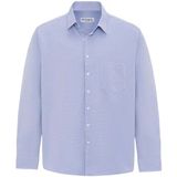 Süvari Buz Mavi Regular Klasik Yaka Düz Pike Torba Cep Manşetli Kısa Kollu Casual Gömlek - 4XL